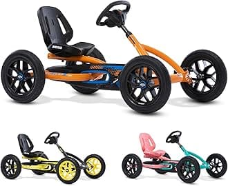 BERG Gokart Buddy B-Orange Children's Pedal Car with Optimal Safety, Pneumatic Tyres and Freewheel, Children's Toy Suitable for Children Aged 3-8 Years