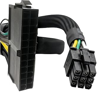 24 Pin to 6 Pin ATX PSU Power Adapter Cable for Dell Motherboard with 6 Pin Port – Compatible with Dell Optiplex, Inspiron, Vostro & Acer Desktop PCs – 18AWG 13.3 Inch (34cm)