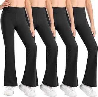 Girl's Flare Leggings High Waisted Yoga Pants Bootcut Dance Casual Pants Activewear Kids Bell Bottoms