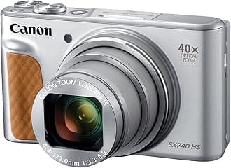 PowerShot SX740 Digital Camera w/40x Optical Zoom & 3 Inch Tilt LCD - 4K VIdeo, Wi-Fi, NFC, Bluetooth Enabled (Silver)