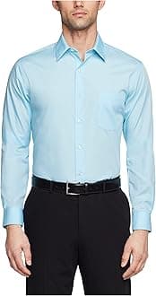 Van HeusenMen's Dress Shirt Fitted Poplin Solid