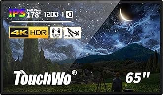 65 inch Interactive Touchscreen Monitor, Smart Board with 4K Display, Win-10 Electronic Whiteboard Touch Screen PC for Office and Classroom, Core i7 RAM 8G & ROM 256G