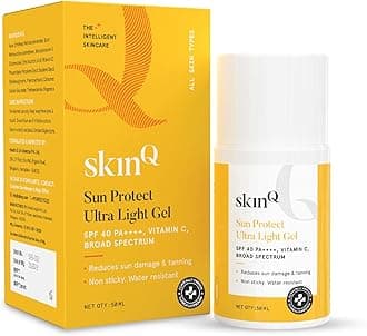 Sunscreen for Men & Women 50ml with Vitamin C, SPF 40 & Broad Spectrum PA++++ | Sun Protect Ultra Light Gel suitable for All Skin Types | Lightweight, Non-Sticky & Water-Resistant
