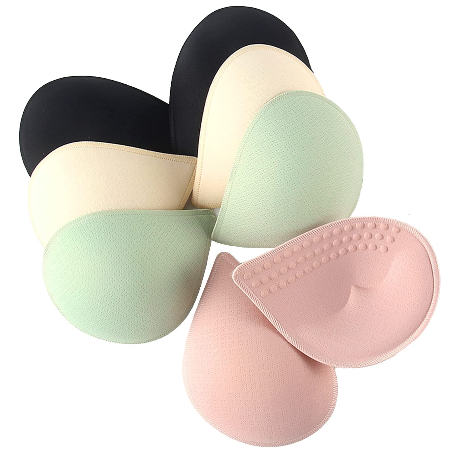 KOOAAICCHI Bra Pads Inserts, Latex Bras Inserts Removable for Women's Sports Cups Bra or Swimsuit Insert