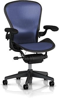 Classic Aeron Task Chair: Highly Adj w/Lumbar Pad - Tilit Limiter w/Seat Angle Adj - Fully Adj Vinyl Arms - Carpet Casters