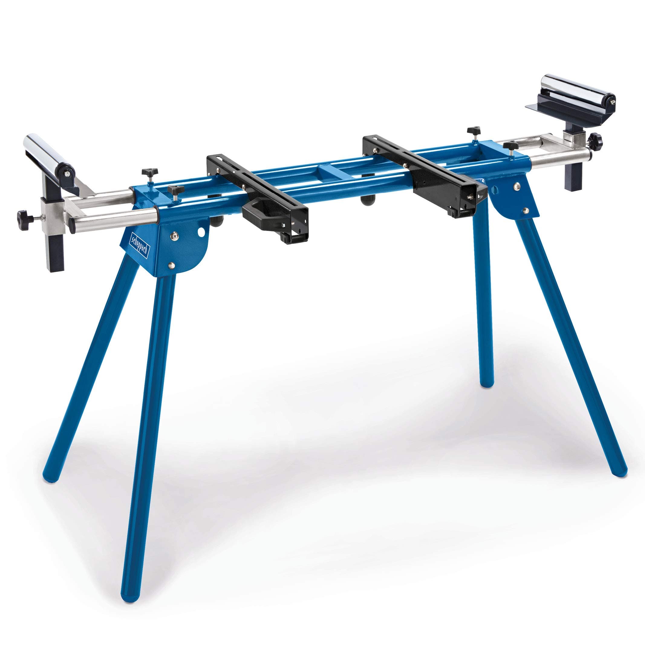 Scheppach UMF1600 Universal Mitre Saw Stand | Foldable, Portable & Compact Saw Base | 200kg Load | 1.65m Arm | Fits 95% of Evolution, Makita, DeWalt, Bosch, Ryobi, Einhell Power Tools