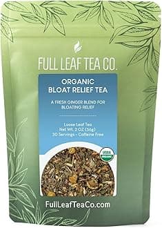 Organic Bloat Relief Tea - 2 Ounce (Approx. 30 Servings) | Full Leaf Tea Co.