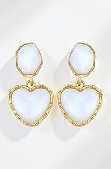 Estailo Bling Blogger Heart Earrings for Women & Girl's | Gold-Plated Sparkling Heart Studs | Party & Casual Wear - Premium Fashion Accessory for Women and Girl's
