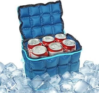 MR.ICE Freezable Cooler Bag, Reusable Insulated Cold Storage for Ice Cream & Beverages, Portable Freezer Bag for Beach, Camping, Picnics, Road Trips