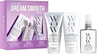 COLOR WOW Dream Smooth Travel Kit – Frizz-Fighting Essentials for Sleek, Glossy Hair | Mini Dream Coat, Shampoo + Conditioner | Humidity-Proof, Weightless Shine On The Go