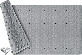 WRISIN Non Slip Bathtub Mat for Bath Tub Shower - Natural Rubber Mat with 241 Suction Cups - Soft Bathroom Safety Mat - Unique Diamond Pattern - Fatigue Relief - Machine Washable - 16 × 28 Inch