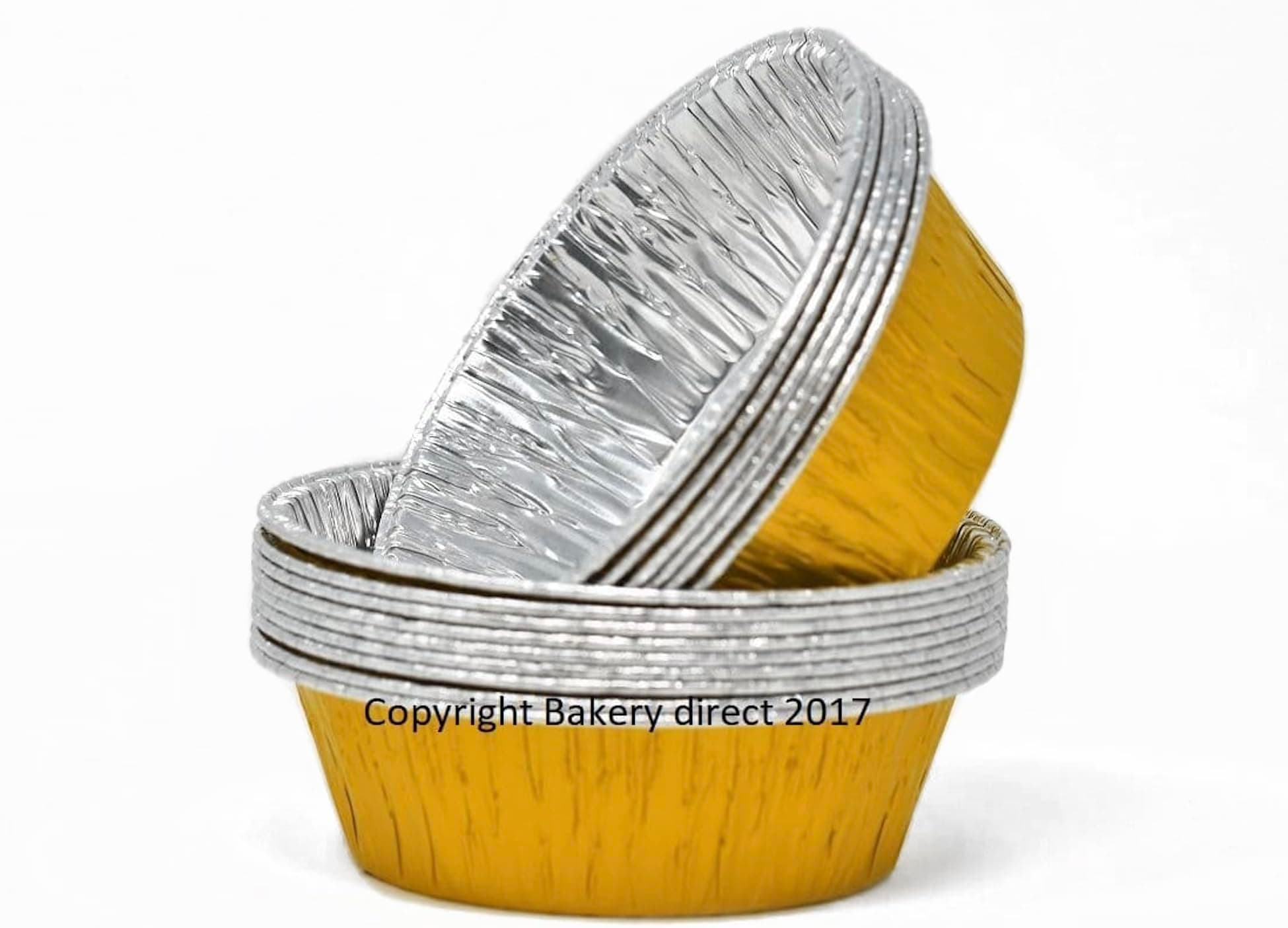 Bakery Direct 130 Round Gold Pie foils/Dishes