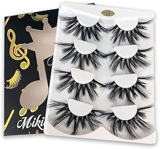 Mikiwi Lashes, 25mm Faux Mink Lashes, 6D Faux Mink Lashes, Faux Mink Eyelashes, Dramatic Lashes, 25mm Faux 3D Mink Eyelashes (6D4-06)