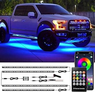 Underglow Kit for Car, Led Underglow Lights with App and Remote Control, 16 Million RGB Colors, 29 Preset Modes, Music & DIY Mode, Under Car Led Lights Exterior for SUVs, Trucks, DC 12V