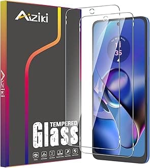 Aiziki Glass Screen Protector For Moto G14/G54/G54 Power Tempered Glass Film, Impact-Protection, Anti-Shatter, Bubble Free, [2 Pack] Screen Protectors Moto G14/G54/G54 Power