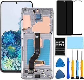 ZTOOYO AMOLED for Samsung Galaxy S20 Plus 5G Screen Replacement for Samsung S20+ LCD Display Digitizer SM-G985u G985a G985w G986u G986a G986w Touch Screen Assembly 6.7 inch (Grey with Frame)