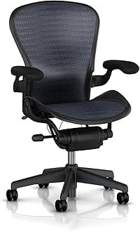 Classic Aeron Task Chair: Standard Tilt - Fixed Vinyl Arms - Standard Carpet Casters