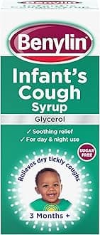 Benylin Infant’s Cough Syrup Apple Flavour (1x 125 ml), Effective Tickly and Dry Cough Medicine, Suitable for Day and Night Use Medicine for Children Aged 3 Months +
