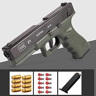TOYS STORM Dress-Up Accessories, Manual Foam Blaster Toy Gun, kids Toy Gun With Magazine and Bullets silencer, With 10 Darts & Plastic Bullets, Fun Birthday Gift, For Kids & Adults