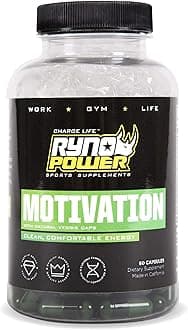 Ryno Power Motivation Pre-Workout Focus Energy Supplement Capsules (30 Servings)