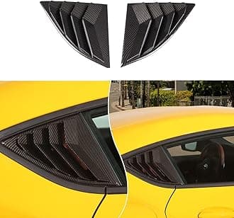 Rear Side Window Louver Cover Compatible with Toyota Supra GR A90 A91 MK5 2019-2026, Side Window Louvers Air Vent Scoop Shades Trim Cover (Carbon Fiber Pattern Black)