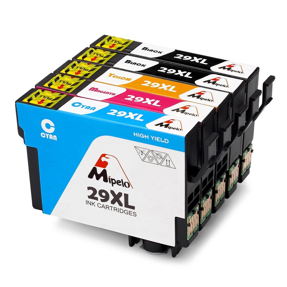 Mipelo Replacement for Epson 29 29XL - High-Capacity Printer Ink Cartridge for use with Epson Expression Home XP-332 XP-235 XP-432 XP-435 XP-445 XP-442 XP-335 XP-345 XP-342 XP-245 XP-247 Printer High Yield 2 Schwarz, 1 Blau, 1 Rot und 1 Gelb