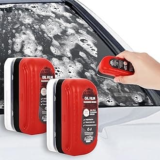 2-Pack Automotive Oil Film Cleaning Brush for Car Windows – Glass Cleaning Board, Anti-Fog Rain Glass Cleaner, Interior & Exterior Use, Effective Oil Film Remover for Windshield and Window Cleaning