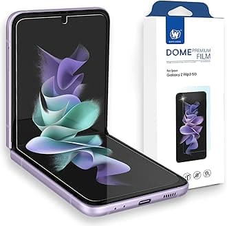 Whitestone Dome [Premium Folding Film for Samsung Galaxy Z Flip 3 Premium Screen Protector Anti-Bubble HD Clear PET Film Screen Guard for Galaxy Z Flip 3 (2021)