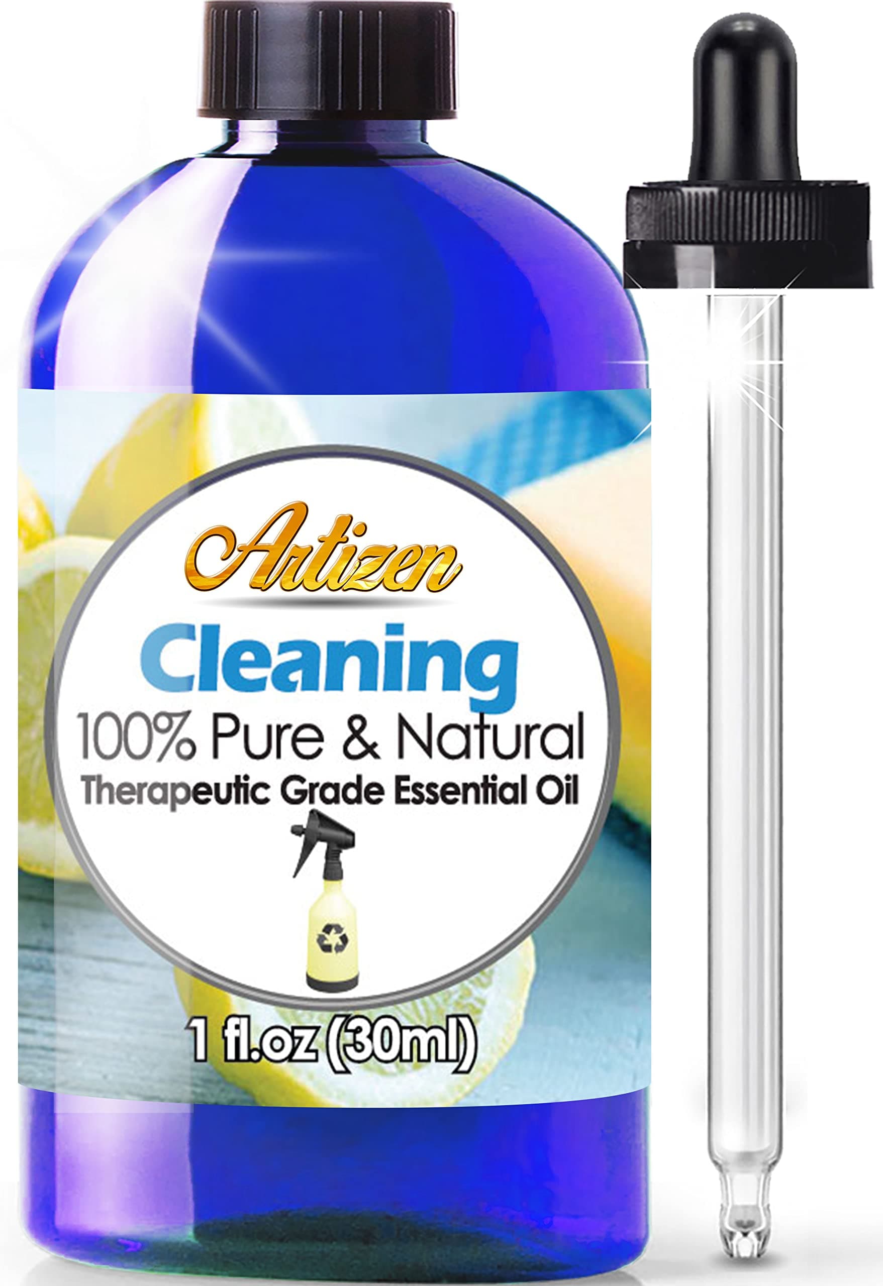 30 ml Essential Oils Cleaning Blend for Kitchen, Home, Bathroom Cleaner or Air Freshener (1 fl oz)