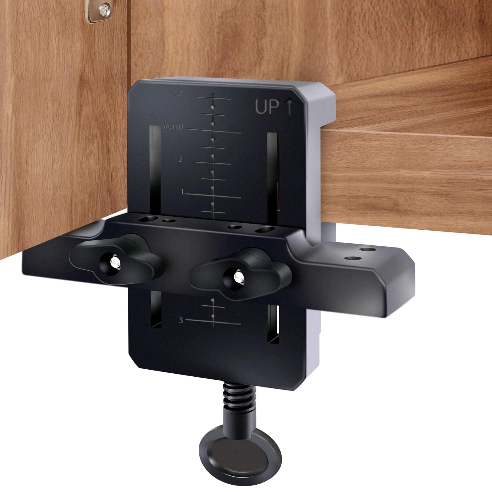 Cabinet Door Installation Positioner, Adjustable Cabinet Hardware Jig, Versatile Hardware Jig High Protective Woodworking Tool for Most Cabinet Doors (1 Set)