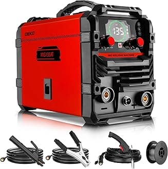MIG Welder 135Amp: DEKO 220V MIG/Lift TIG/Stick 3-in-1 Welding Machine IGBT Inverter Portable Kit with Welding Gun