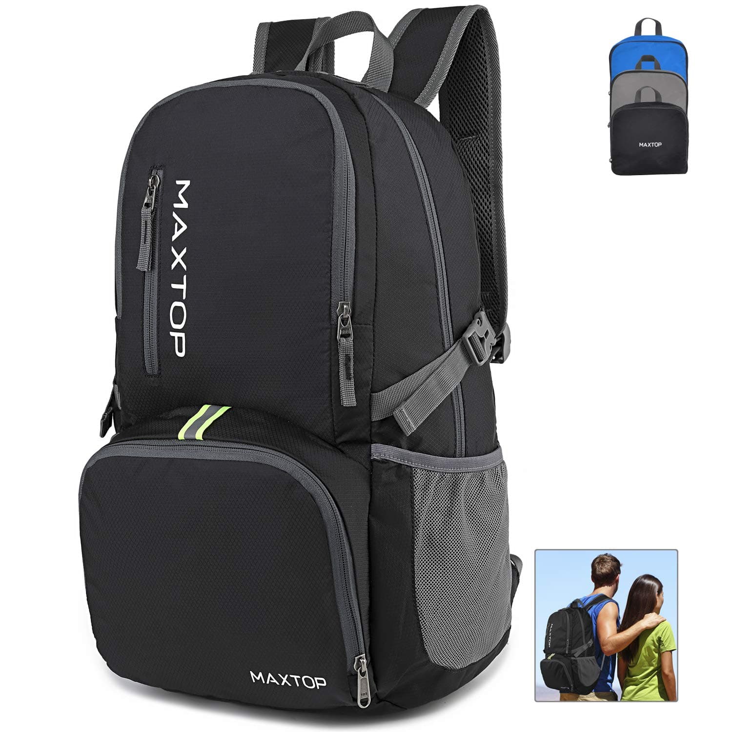 MAXTOP 30L Backpack Ultra Lightweight Packable Foldable Rucksack Water Resistent For Men Women Outdoor Camping Hiking Travel Daypack Handy Durable Gifts For Men Women