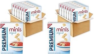 Premium Original Mini Saltine Crackers, 6-11 oz Boxes (Pack of 2)
