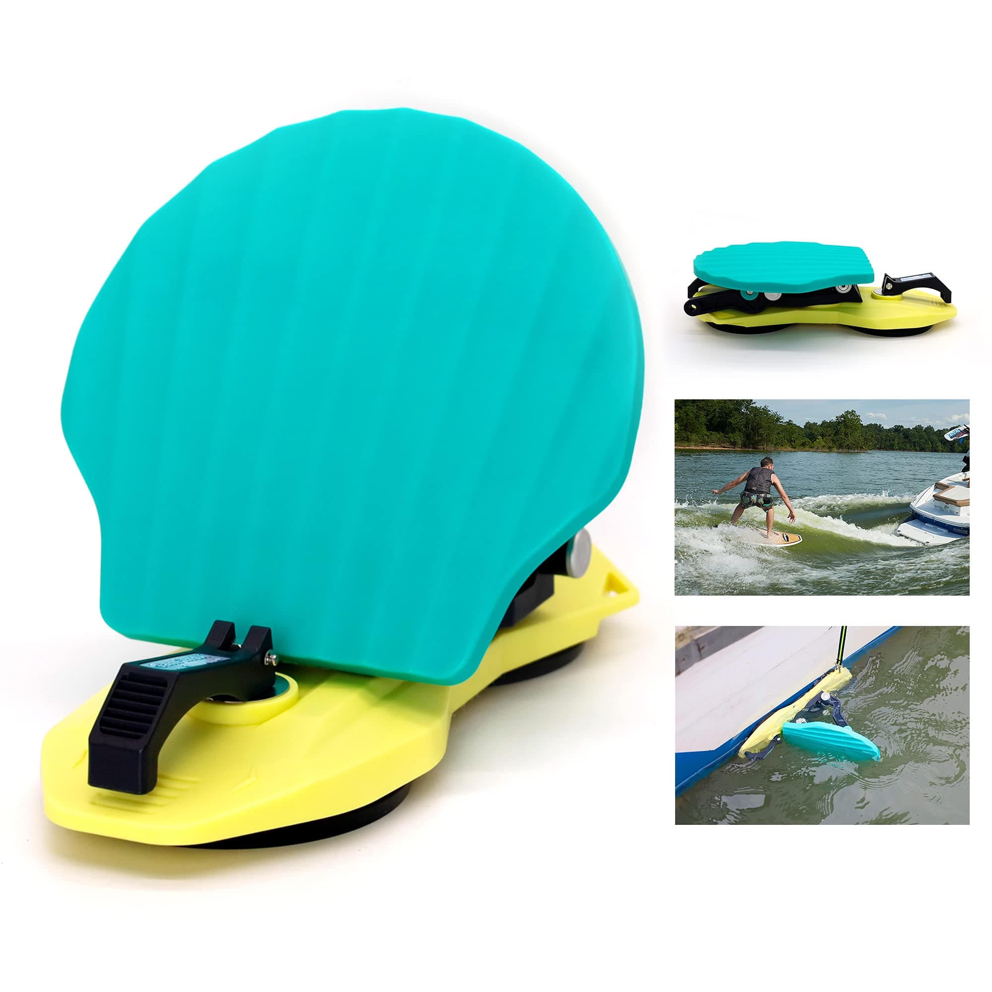 GanFindX WakeSurf Shaper Foldable Wave Creator - Wake Surfing Wave Maker Portable Boat Gear with 5" Strong Rubber Suction Cup