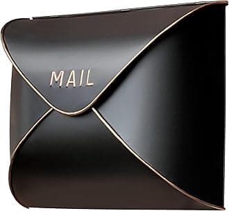 NACH mb-6941 Envelope Mailbox, Black and Copper, L