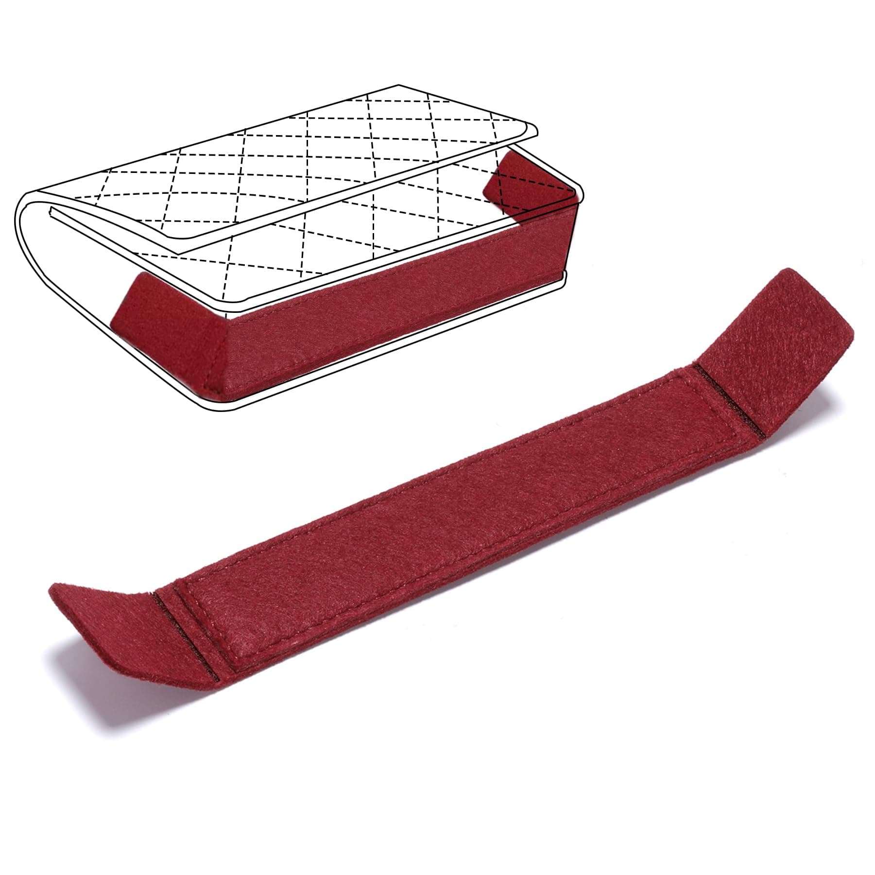 Base Shaper for WOC Handbag Small, C hanel WOC Base Shaper with Wings,Saver and Insert for Wallet on Chain Bag, Ultimate Protection and Support (Wine 10" x 1.2")