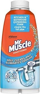 Mr Muscle Drain Foamer (500 ml) Drain Cleaning Foam to Unblock & Eliminate Odour