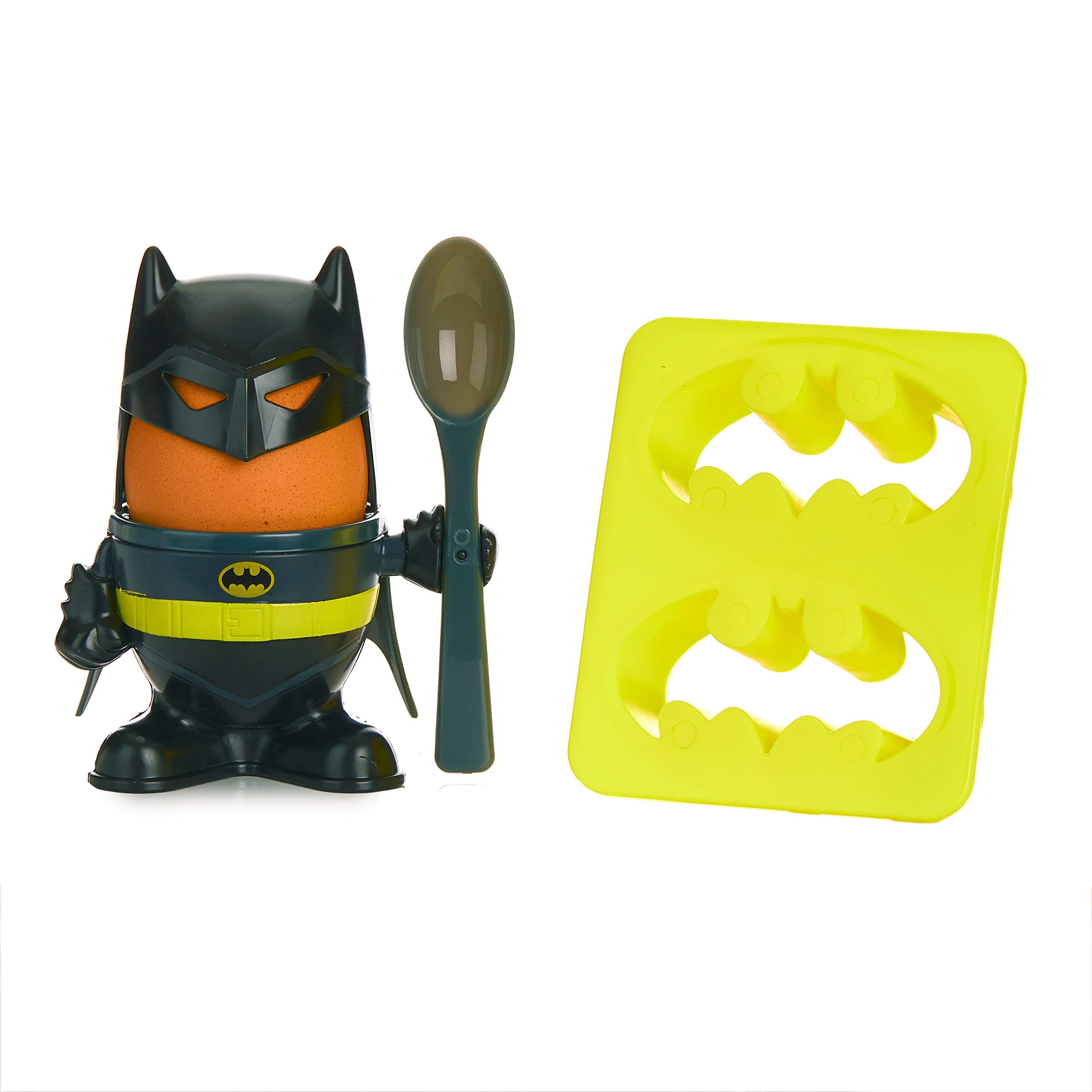 Batman Breakfast Set - Officially Licensed Egg Cup, Topper, Spoon, Toast Cutter, Novelty DC Comics Gift for Fans | Paladone
