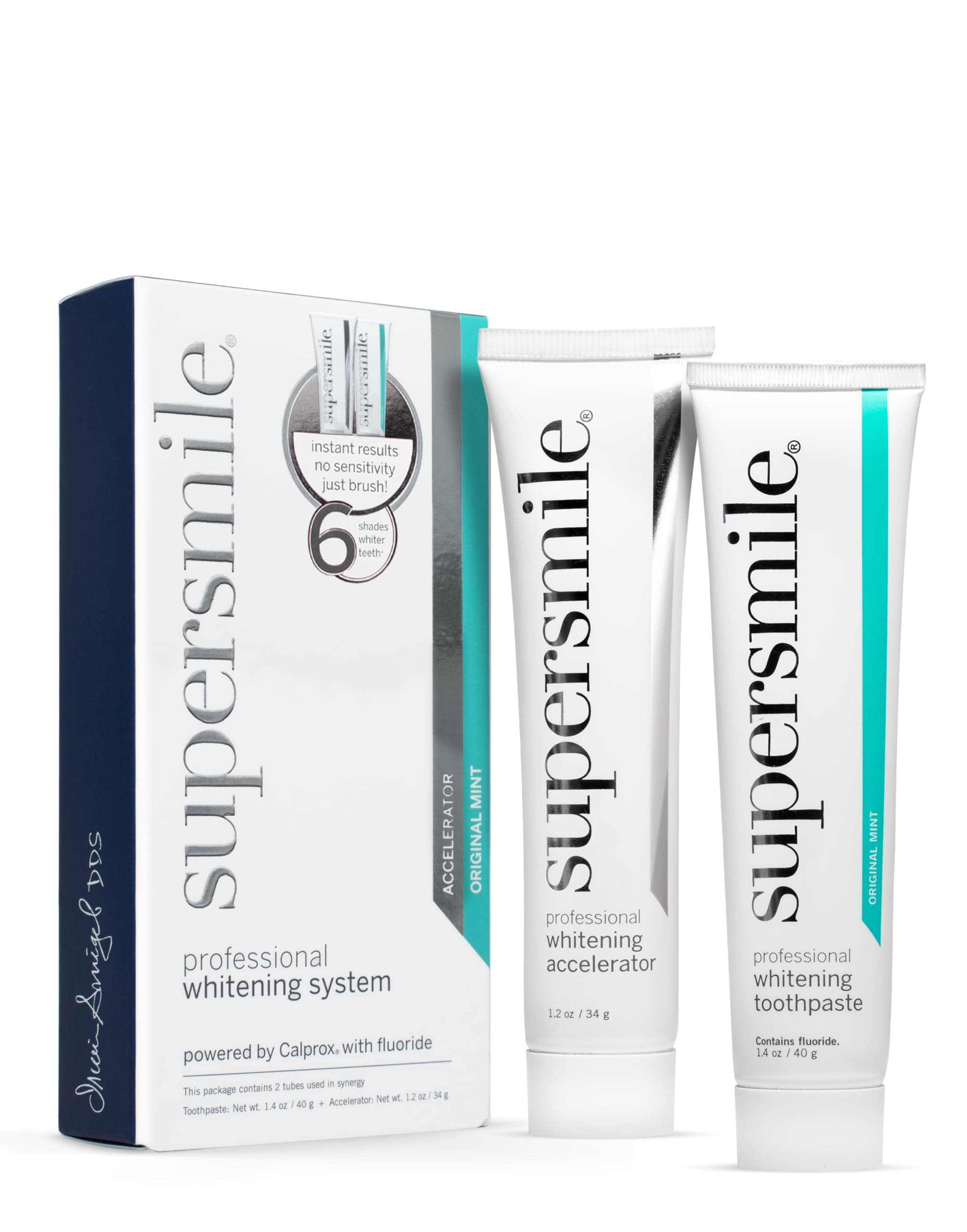 Whitening System, Original Mint,Set ,1.2 & 1.4 Ounce by Supersmile