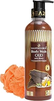 Earthgenix Body Wash OUD With Honey (300ml), (Loofah Free), For Anti Ageing & Skin Exfoliant | All Skin Types | For Men and Women