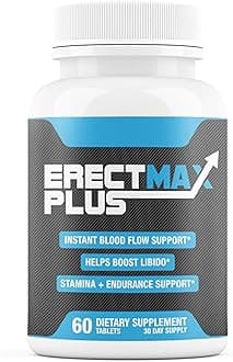 [ErectMax PLUS] - Male lntimacy Tablets - Pills for Men with Fast-Acting Blood to Assist with Hardness, Desire, Circulation | 20 Ingredients for Male Hard On Support | 3rd Party Tested - 60 Tabs