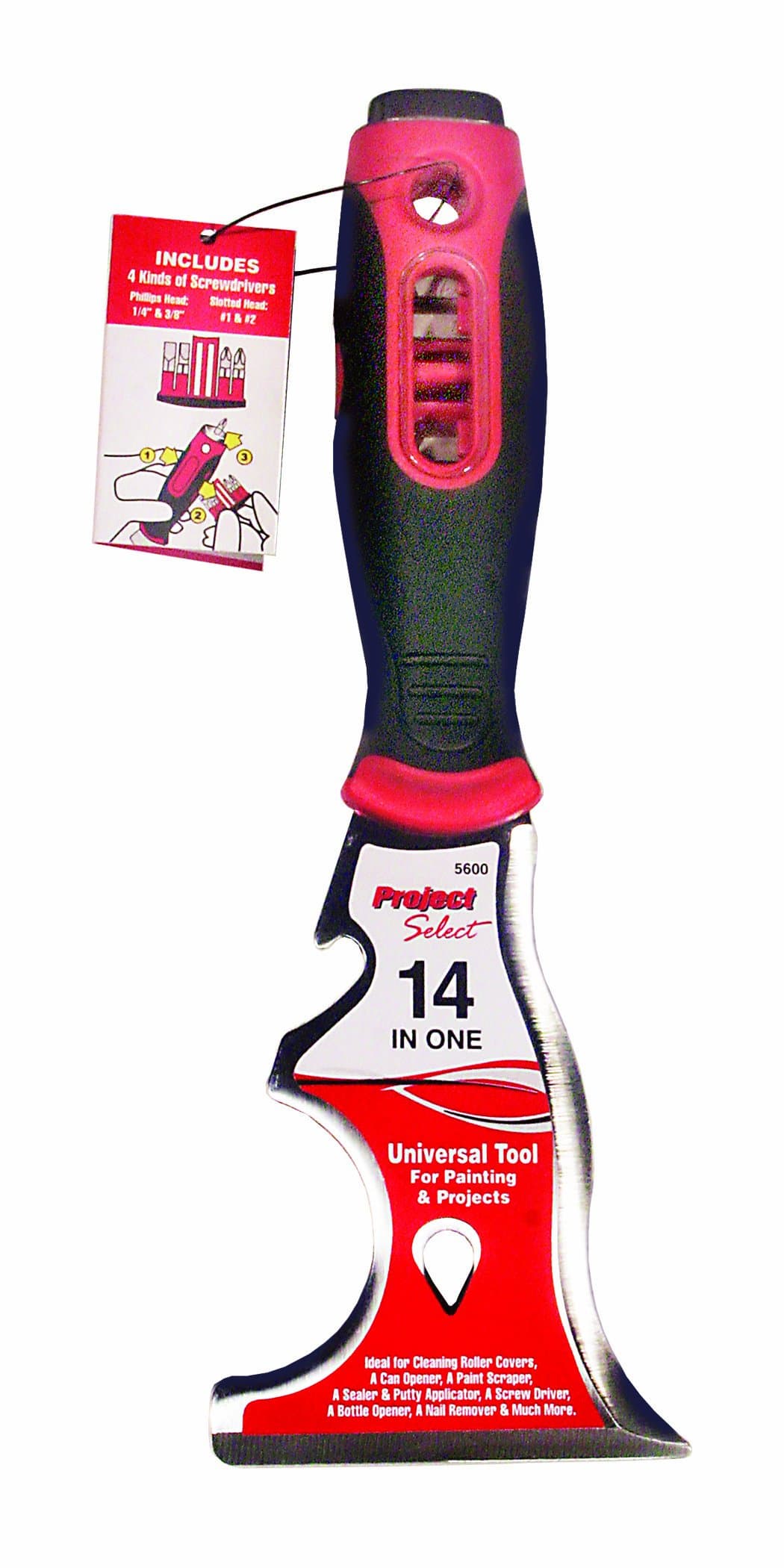 Linzer #5600 14-in-1 Paint Tool. Red with Black Handle. (6-Pack)