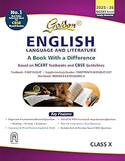 Golden English Language And Literature: (With Sample Papers) A Book With A Differene For Class - 10 (For Cbse 2021 Board Exams)