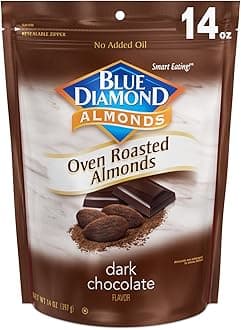 Blue Diamond Almonds, Oven Roasted Almonds, Dark Chocolate, 14 Ounce by Blue Diamond Almonds