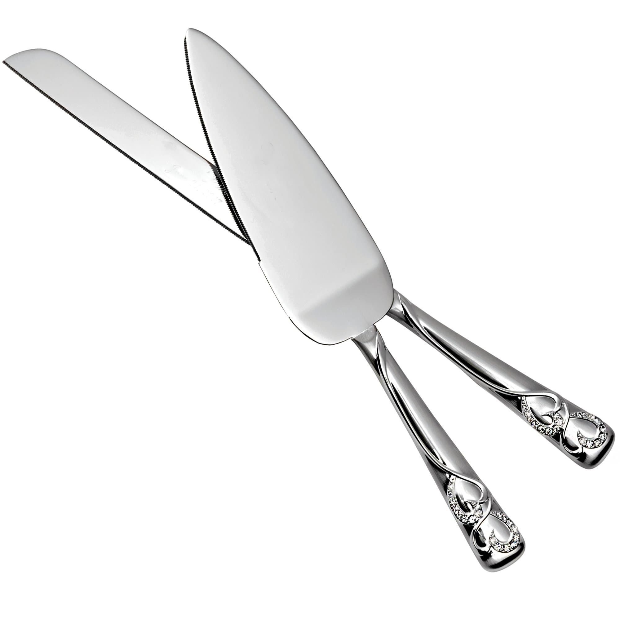 Sparkling Love 2-Piece Wedding Cake Knife and Server Set