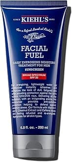 Kiehl's Facial Fuel Moisturizer with SPF 20 for Men, Energizing Face Moisturizer for Dull Skin, Non-Greasy Feel, Hydrating Lotion and Broad Spectrum Sunscreen, with Caffeine, Vitamin C & Vitamin E