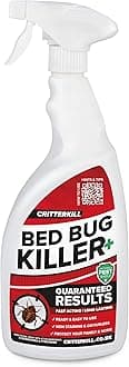 CritterKill Professional Bed Bug Killer Spray | Guaranteed Results | Used by Pest Controllers for Bedbug Infestations 1L