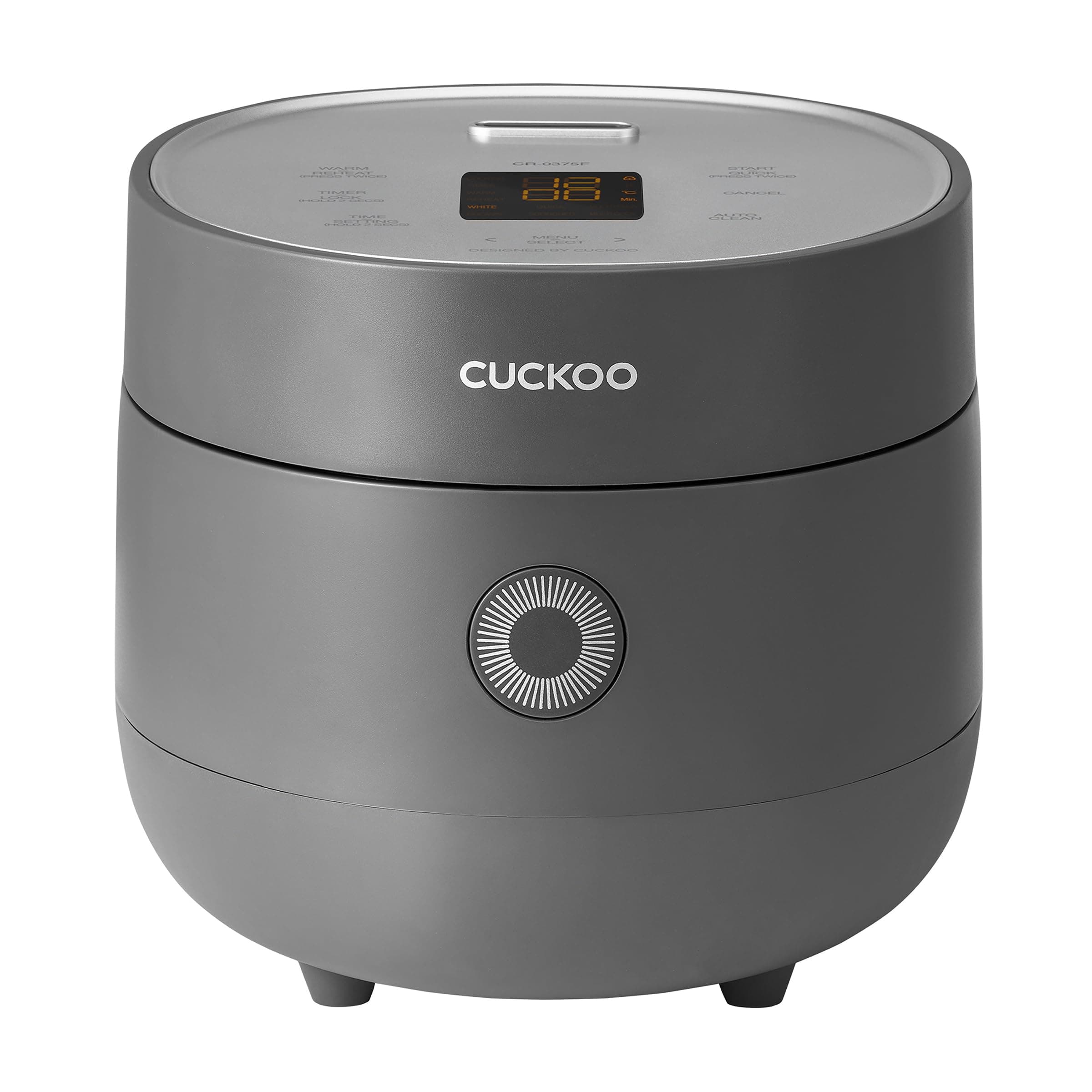 CUCKOO Micom Small Rice Cooker with 10 Menu Options: White, Oatmeal, Brown, Quinoa and More, Smart Fuzzy Logic, 3 Cup/0.75 Quart (Uncooked), 6 (Cooked), CR-0375F Gray