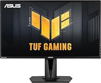 TUF Gaming 27" 2K HDR Gaming Monitor (VG27AQ) - QHD (2560 x 1440), 165Hz (Supports 144Hz), 1ms, Extreme Low Motion Blur, Speaker, G-SYNC Compatible, VESA Mountable, DisplayPort, HDMI,Black