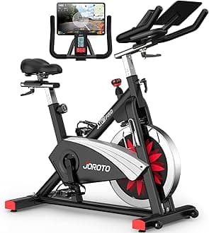 X2/X2PRO Exercise Bike, Quiet Magnetic Resistance Stationary Bike with LCD Display, 18KG Flywheel, Smooth Belt Drive, Indoor Cycling Spin Bike for Home Cardio Workout, 160KG Capacity